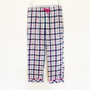 Gap Body PJ Pajama Lounge Pants Flannel Cotton Pink Cozy Plaid